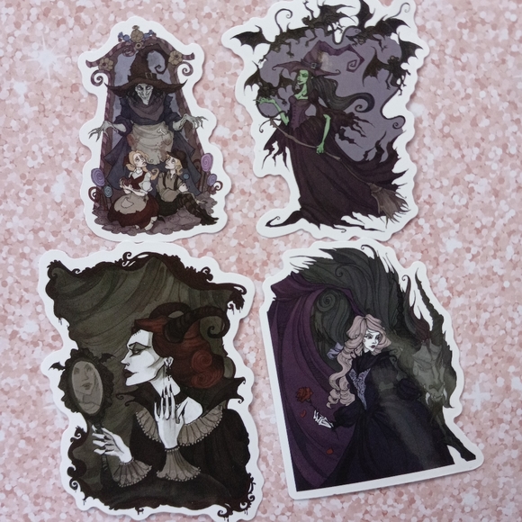 Gorgeous dark Disney art sticker pack of 10! Gothic beautiful pieces! - Picture 5 of 8